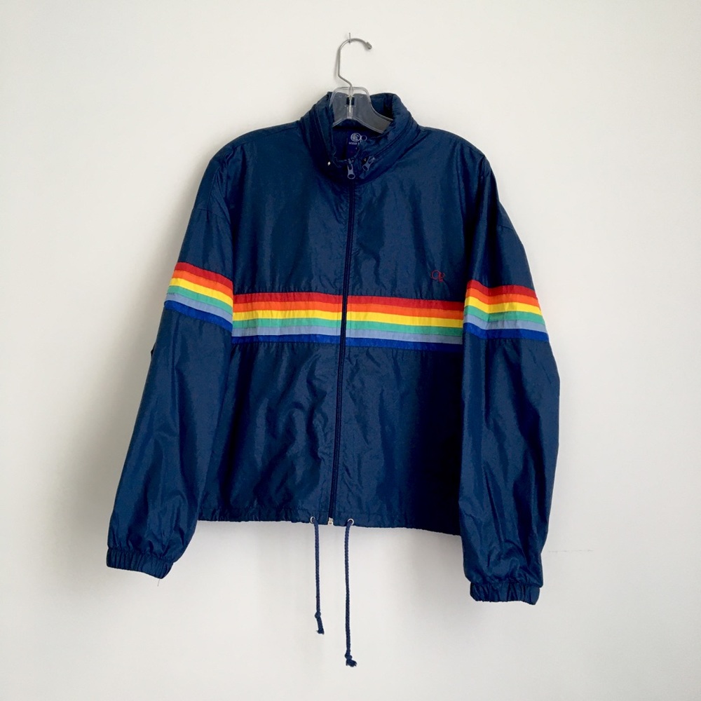 OP windbreaker with optional hoodie, L